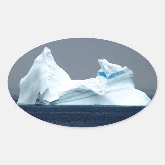 Icebergs in Newfoundland Oval Sticker (Front)