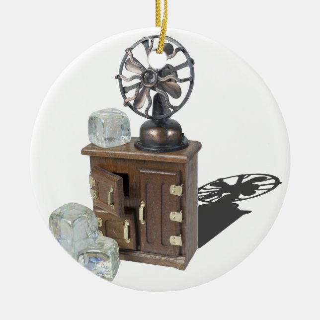 IceBoxAndFan083114 copy.png Ceramic Ornament (Front)