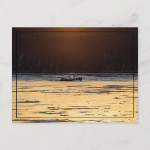 Icebreaker At Sunset Postcard