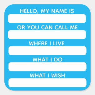 Icebreaker Conversation Name Tag With Info