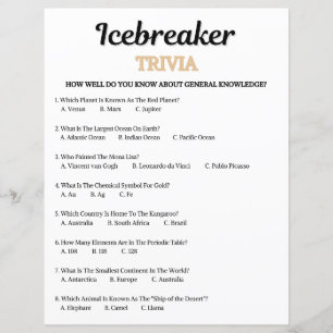 Icebreaker Trivia Game