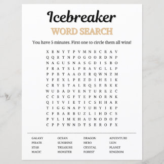 Icebreaker Word Search Game