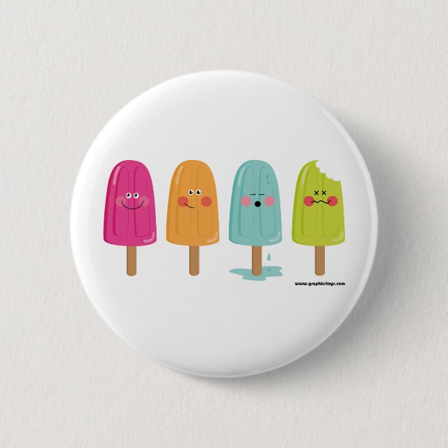 icecream buttom 6 cm round badge (Front)