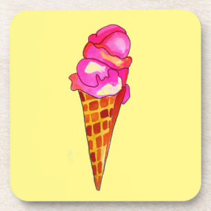 icecream gelato cute food art coaster