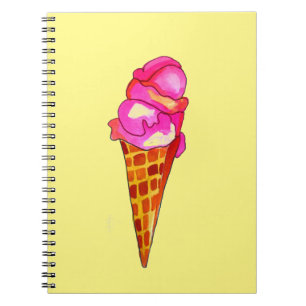 icecream gelato cute food art notebook