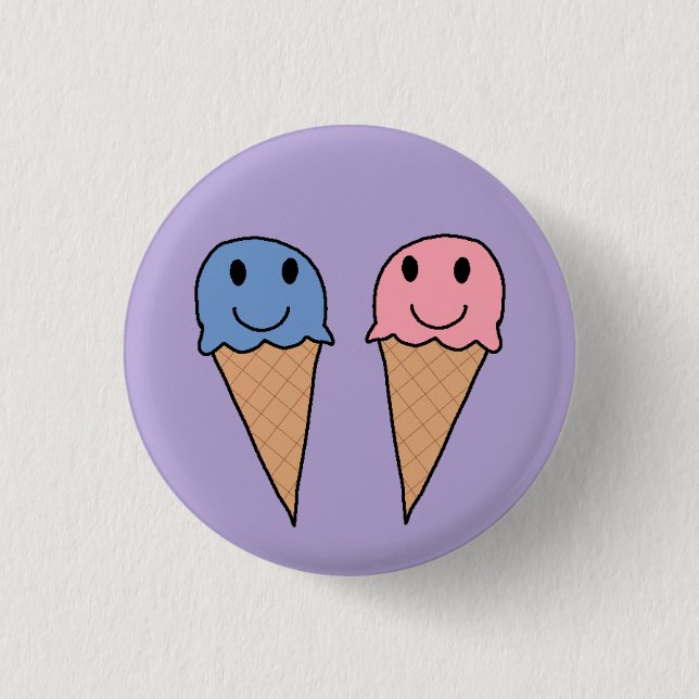 Icecreams 5 3 cm round badge (Front)