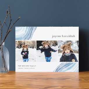 Iced Agate   Hanukkah Photo Collage Card