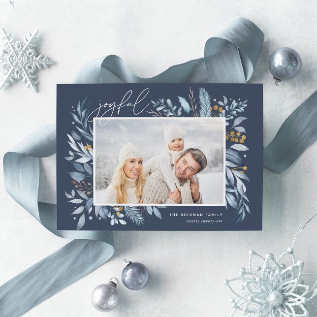 Iced Branches | Elegant Photo Holiday Card (Creator Uploaded)