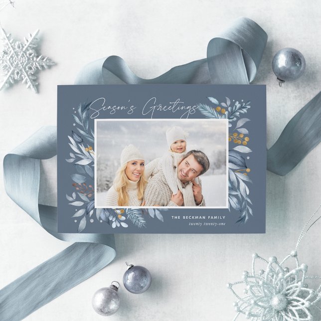 Iced Branches | Elegant Photo Holiday Card (Creator Uploaded)