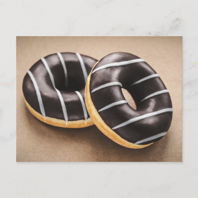 ICED CHOCOLATE RING DOUGHNUTS POSTCARD (Front)