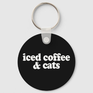 Iced Coffee And Cats Key Ring