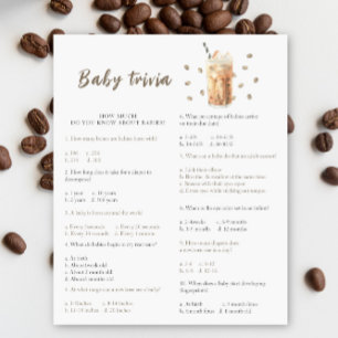 Iced Coffee baby shower - Baby Trivia Game