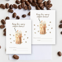Iced Coffee Baby shower Guess how many coffee bean