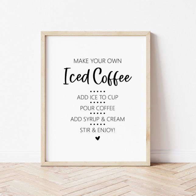 Iced Coffee Bar Drink Sign (Creator Uploaded)