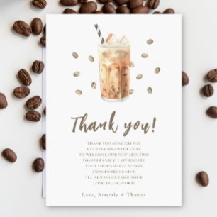 Iced Coffee brewing Baby shower Thank you Card