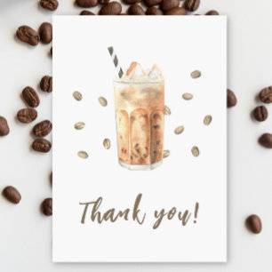 Iced Coffee brewing Baby shower Thank you Card