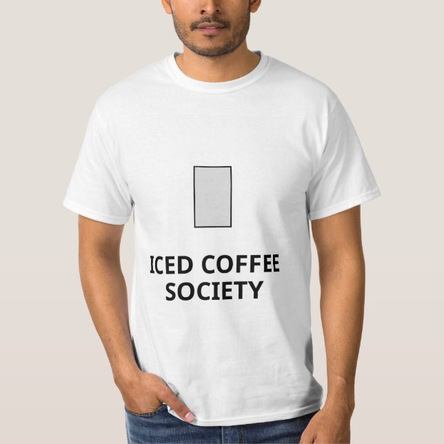 iced coffee designer t shirt (Front)