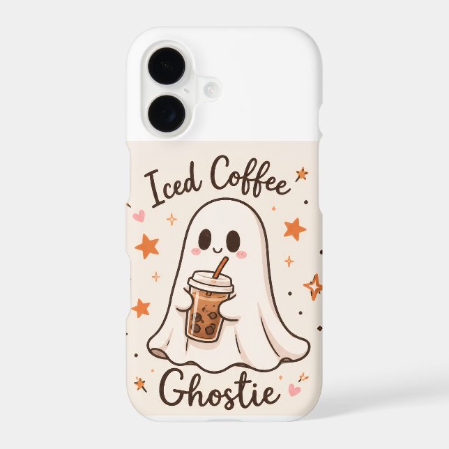 Iced Coffee Ghostie - Cute Halloween  (Back)