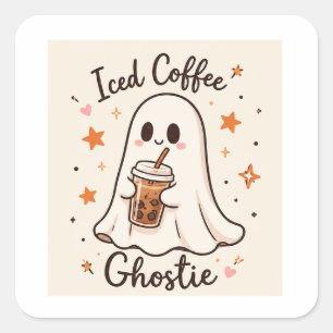 Iced Coffee Ghostie - Cute Halloween Vinyl Sticker
