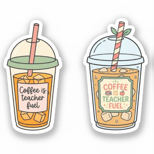 Iced Coffee Is Teacher Fuel | Funny Gift (Front)