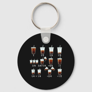 Iced Coffee Math Fraction Back to School Teacher Key Ring