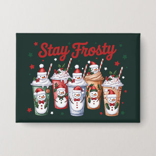 Iced Coffee Stay Frosty Christmas Snowman Xmas