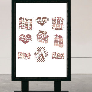 Iced Coffee Stickers pack funny