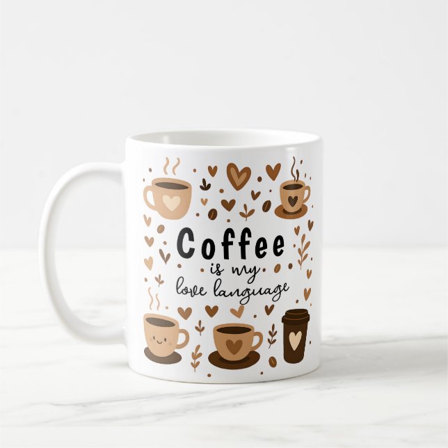 Iced Coffee Trendy  Lover Gift Mug (Left)