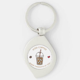 Iced Coffee Warm Thoughts Of You Key Ring