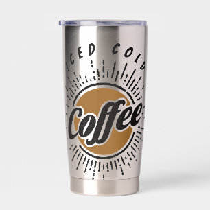 Iced cold coffee personalised insulated tumbler