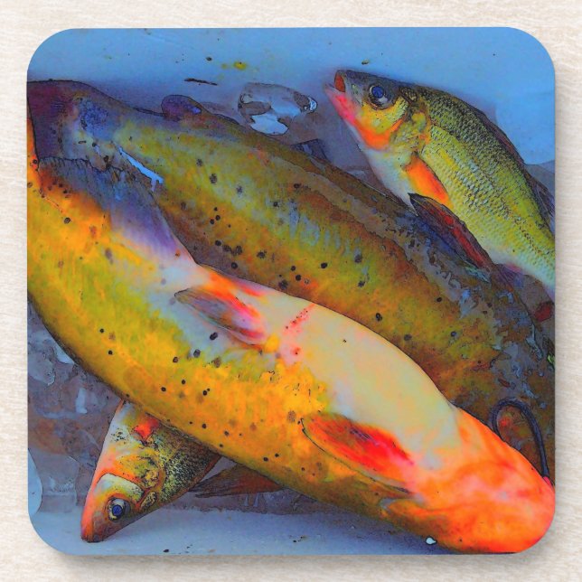 Iced Fishe Coaster (Front)