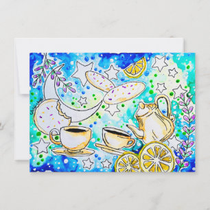 iced lemon lavender cookie & coffee card