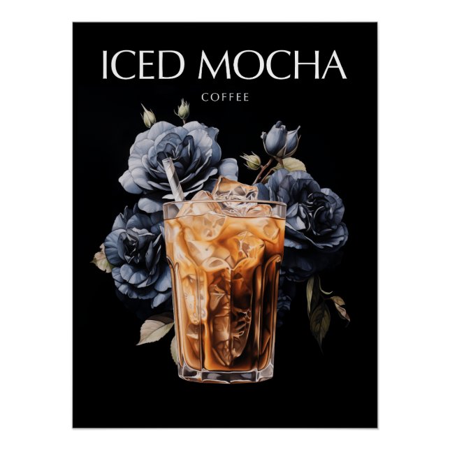 Iced Mocha Coffee Art  Poster (Front)