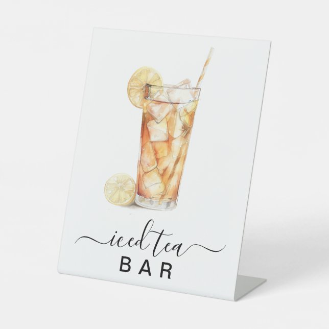 Iced Tea Bar Party Sign (Front)