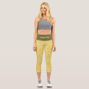 Iced Tea Pattern Capri Leggings
