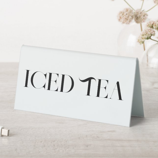 Iced Tea Table Sign Custom Event Display (In SItu (Table))