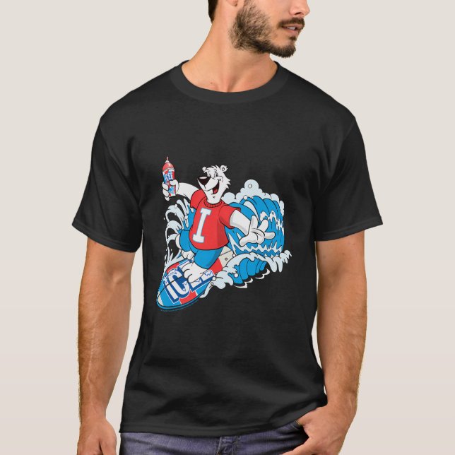 Icee Bear Surfer Collegiate T-Shirt (Front)