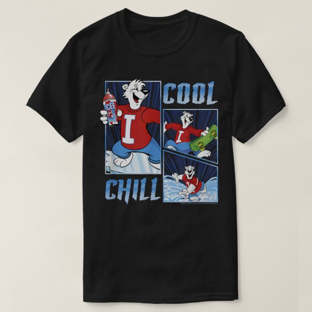ICEE Cool Chill Bear Comic Panels  T-Shirt (Design Front)