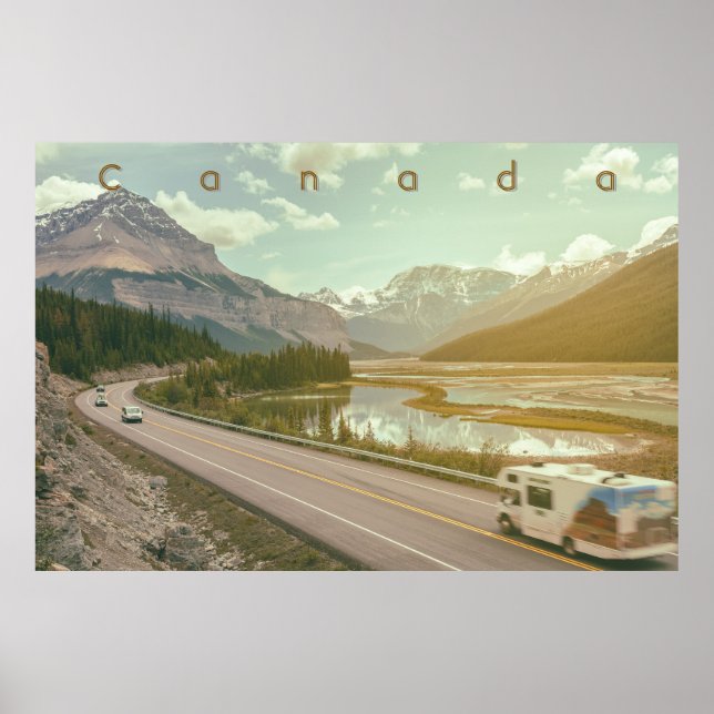 Icefield Parkway Road Poster (Front)
