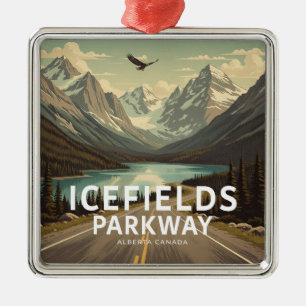 Icefields Parkway Alberta Canada Eagle Metal Ornament