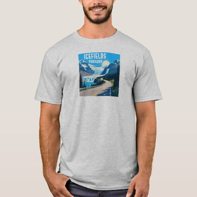 Icefields Parkway Alberta Canada Landscape T-Shirt (Front)