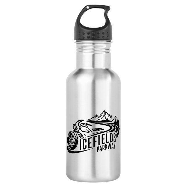 Icefields Parkway Alberta Canada Motorcycle 532 Ml Water Bottle (Front)