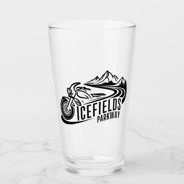 Icefields Parkway Alberta Canada Motorcycle Glass (Front)