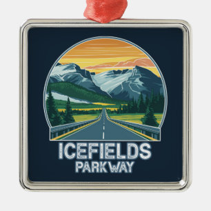 Icefields Parkway Alberta Canada Mountains Metal Ornament