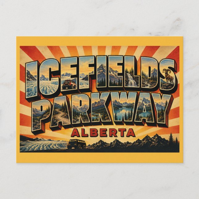 Icefields Parkway Alberta Scenic Drive Postcard (Front)