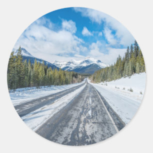 Icefields Parkway Classic Round Sticker