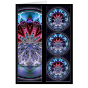 IceFire Mandala BookMark Card