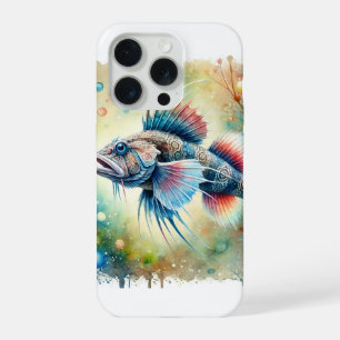 Icefish in a Serene Watercolor Dream 160724AREF105 iPhone 15 Pro Case