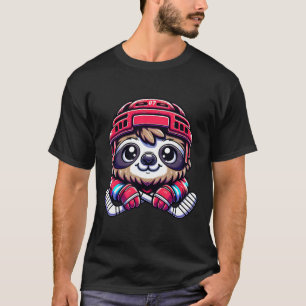 Icehockey Sloth Adorable Hockey Enthusiast T-Shirt