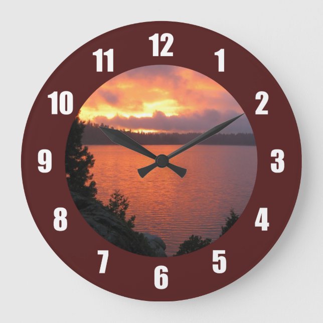 Icehouse Reservoir Sunset Large Clock (Front)
